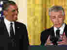 Former Sen. Chuck Hagel speaks after President Barack Obama nominated him for secretary of defense during an event at the White House on Jan. 7, 2013.