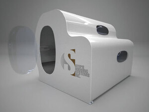 A rendering of the pod prototype designed by Williams in his joint venture with Chen.