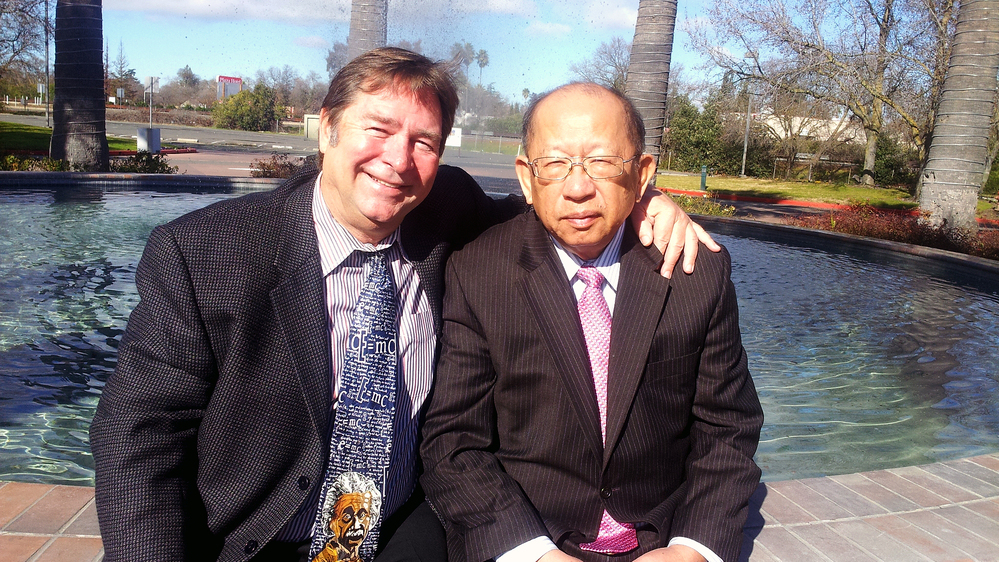 Mike Williams (left) was homeless and broke in Sacramento, Calif., when he met Dr. Jong Chen. Now the two men are working together to develop a portable housing pod for the homeless.