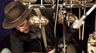 Ben Schneider of Lord Huron sets up for his session on KCRW's Morning Becomes Eclectic. Ben Schneider of Lord Huron sets up for his session on KCRW's Morning Becomes Eclectic.