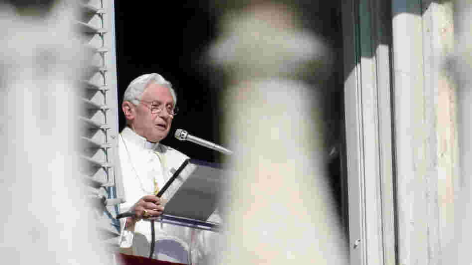 Pope Benedict XVI leads prayers on Nov. 27, 2011, in St. Peter's Square at the Vatican. The leader of the world's Roman Catholic Church called for a "responsible, credible and united response" to the problem of climate change. But in the U.S. at least, studies show the view even of religious Americans on climate change is much more likely to be shaped by their politics than their faith.