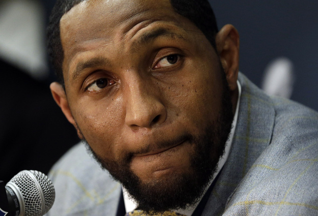 Baltimore Ravens linebacker Ray Lewis speaks at a news conference in New Orleans on Monday. The Ravens face the San Francisco 49ers in Super Bowl XLVII on Sunday. It will be Lewis' last game.