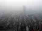 Downtown Beijing in the clouds of its latest air pollution emergency.