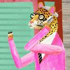 A leopard chats on its cell phone after moving to the city, in a new, animated video from the band Hem. A leopard chats on its cell phone after moving to the city, in a new, animated video from the band Hem.