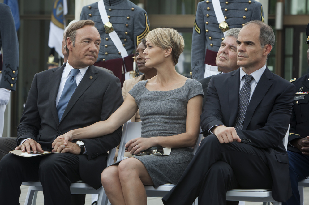 Kevin Spacey and Robin Wright star in the new Netflix original series House of Cards, which premieres Feb. 1.