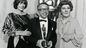 Kudelski with actors Maggie Smith (left) and Maureen Stapleton at the 1978 Academy Awards. That year, Kudelski won a Scientific and Engineering award for improvements "in the Nagra 4.2L sound recorder for motion picture production." It was one of four Oscars awarded Kudelski in his lifetime.