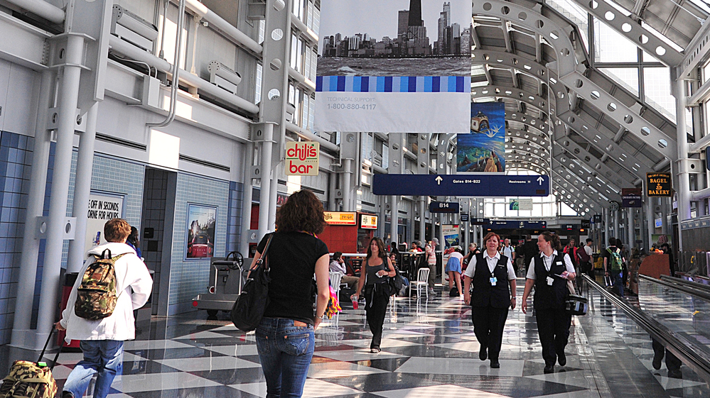A concourse at Chicago's O'Hare International Airport.
