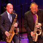 Saxophonists Joshua Redman (center) and Joe Lovano (left) lead a performance at the SFJAZZ Center grand opening. Saxophonists Joshua Redman (center) and Joe Lovano (left) lead a performance at the SFJAZZ Center grand opening.