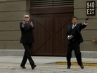 Doc (Christopher Walken) and Val (Al Pacino) are old friends and ex-cons who go on one last rampage in the crime comedy Stand Up Guys. Doc (Christopher Walken) and Val (Al Pacino) are old friends and ex-cons who go on one last rampage in the crime comedy Stand Up Guys.