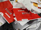 Red Netflix envelopes.