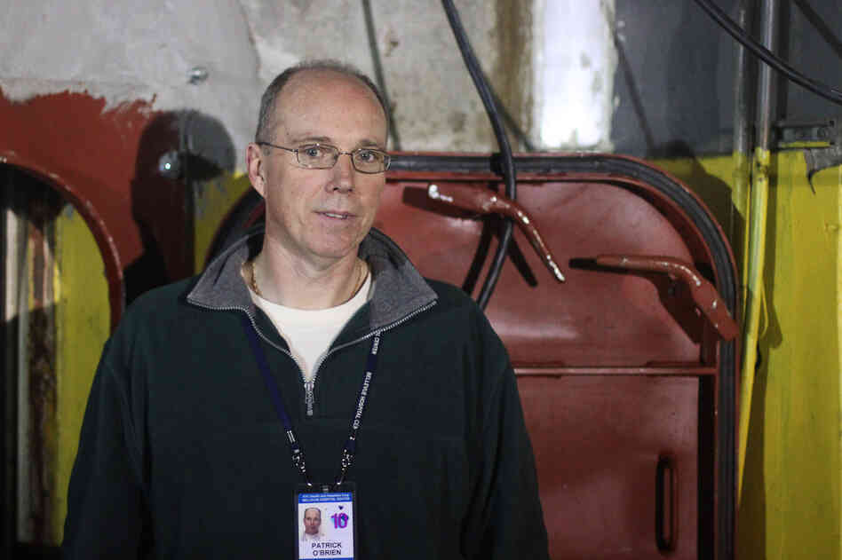 Bellevue chief engineer Patrick O'Brien says flooding damaged pump motors, despite a heavy door designed to protect them.