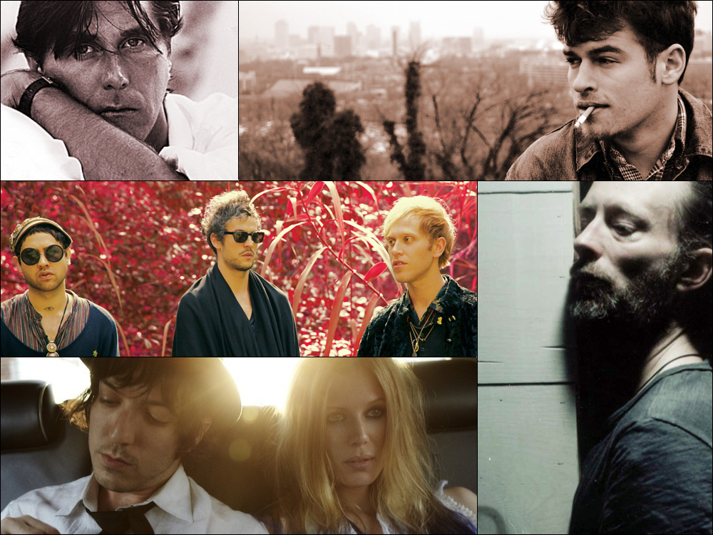 Clockwise from upper left: Bryan Ferry, Night Beds, Thom Yorke of Atoms For Peace, Ex-Cops, Unknown Mortal Orchestra