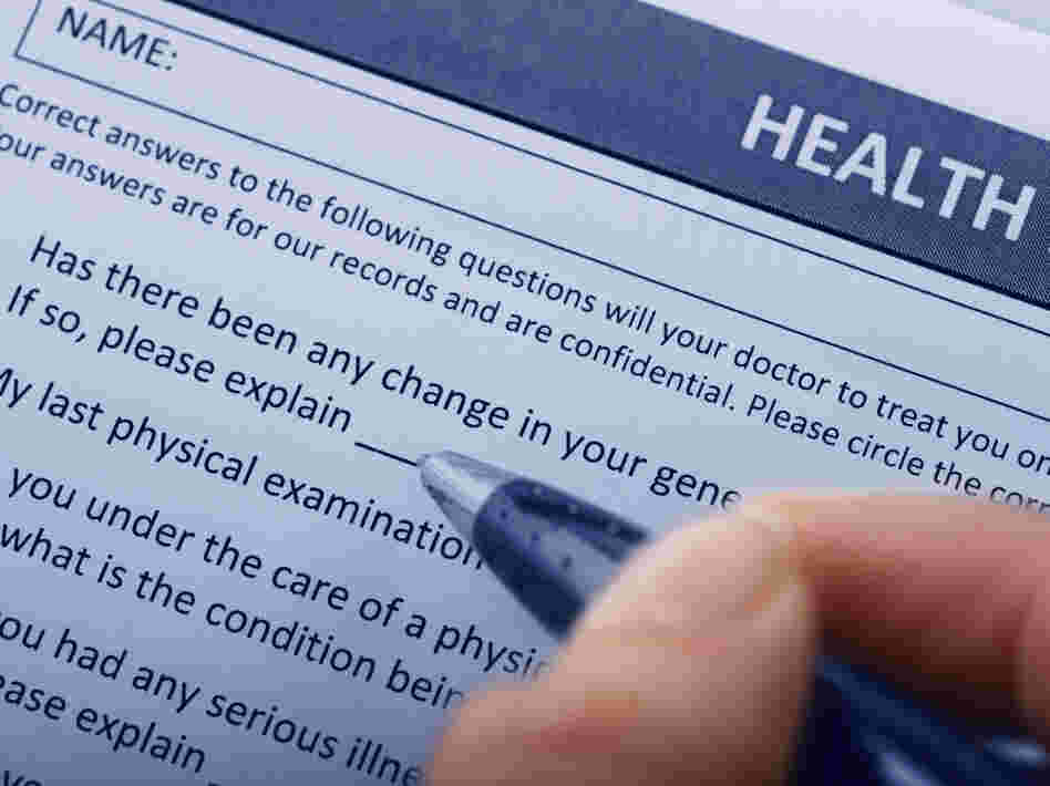 Health insurance form.