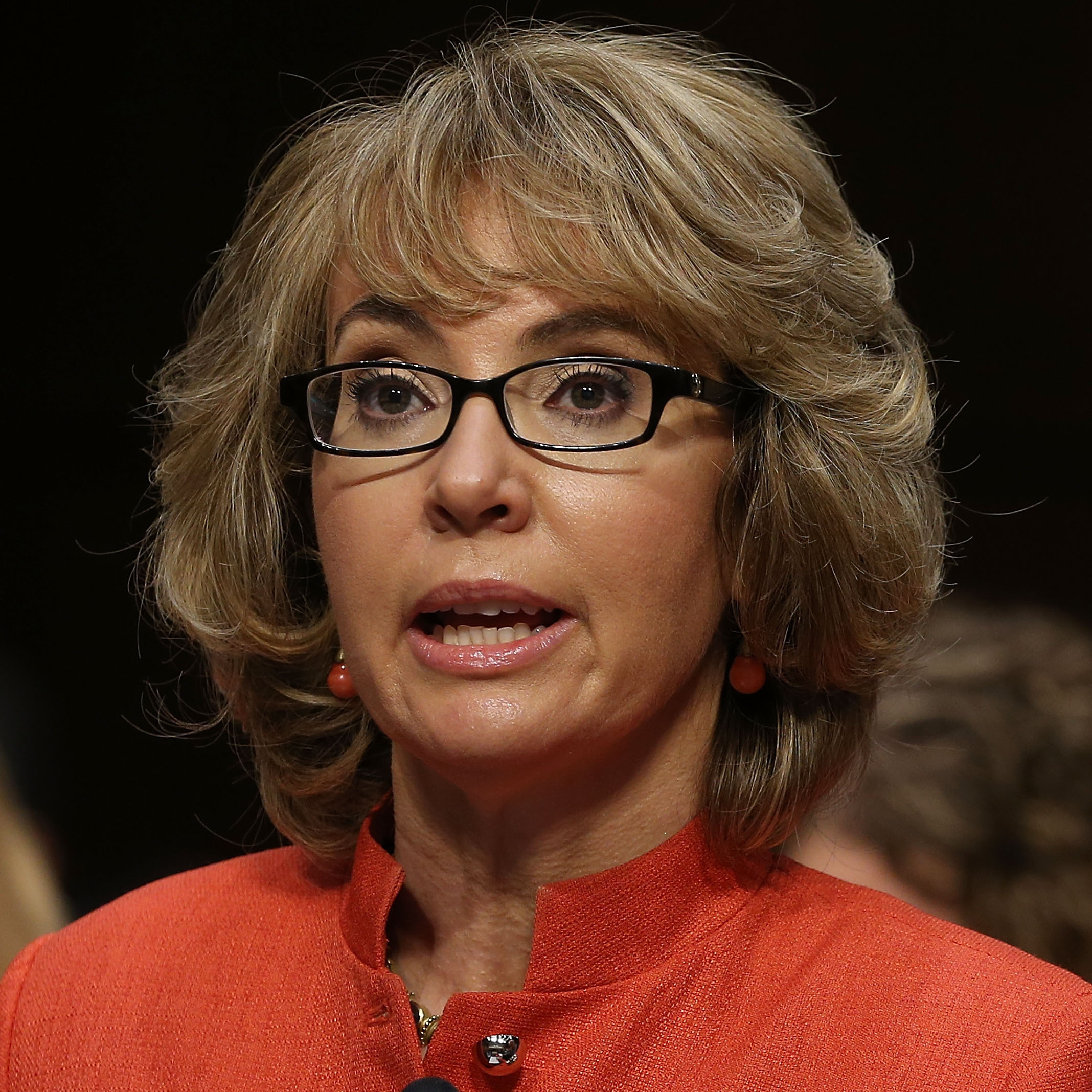 Former Rep. Gabrielle Giffords, D-Ariz., during Wednesday's Senate hearing on gun violence.