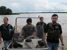 Brazilian federal police patrol the Mamore River, which separates Brazil from Bolivia. The river is used by traffickers to ferry cocaine from Bolivia into Brazil, where cocaine consumption is rising rapidly. Brazilian federal police patrol the Mamore River, which separates Brazil from Bolivia. The river is used by traffickers to ferry cocaine from Bolivia into Brazil, where cocaine consumption is rising rapidly.