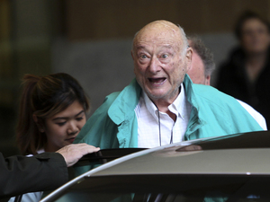 New York City Mayor Ed Koch says goodbye to reporters as he gets in his car after being released from a New York hospital on Dec. 12, 2012. New York City Mayor Ed Koch says goodbye to reporters as he gets in his car after being released from a New York hospital on Dec. 12, 2012.
