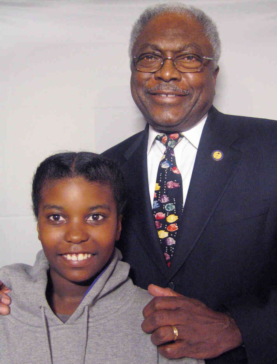 U.S. Rep. James Clyburn explains the hope he carries along with him in his career to his granddaughter Sydney Reed.