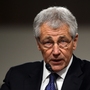 Former Sen. Chuck Hagel, R-Neb., during his Senate nomination hearing earlier today. Former Sen. Chuck Hagel, R-Neb., during his Senate nomination hearing earlier today.