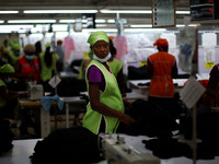 Workers at the SAE-A textile plant inside the Caracol Industrial Park in northern Haiti. Backers of the project say it could create 60,000 jobs inside the park.