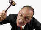 A furious judge slams his gavel.