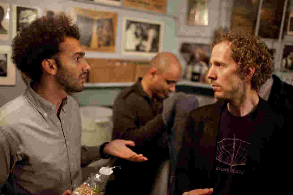 Virelles and Ben Street, backstage.