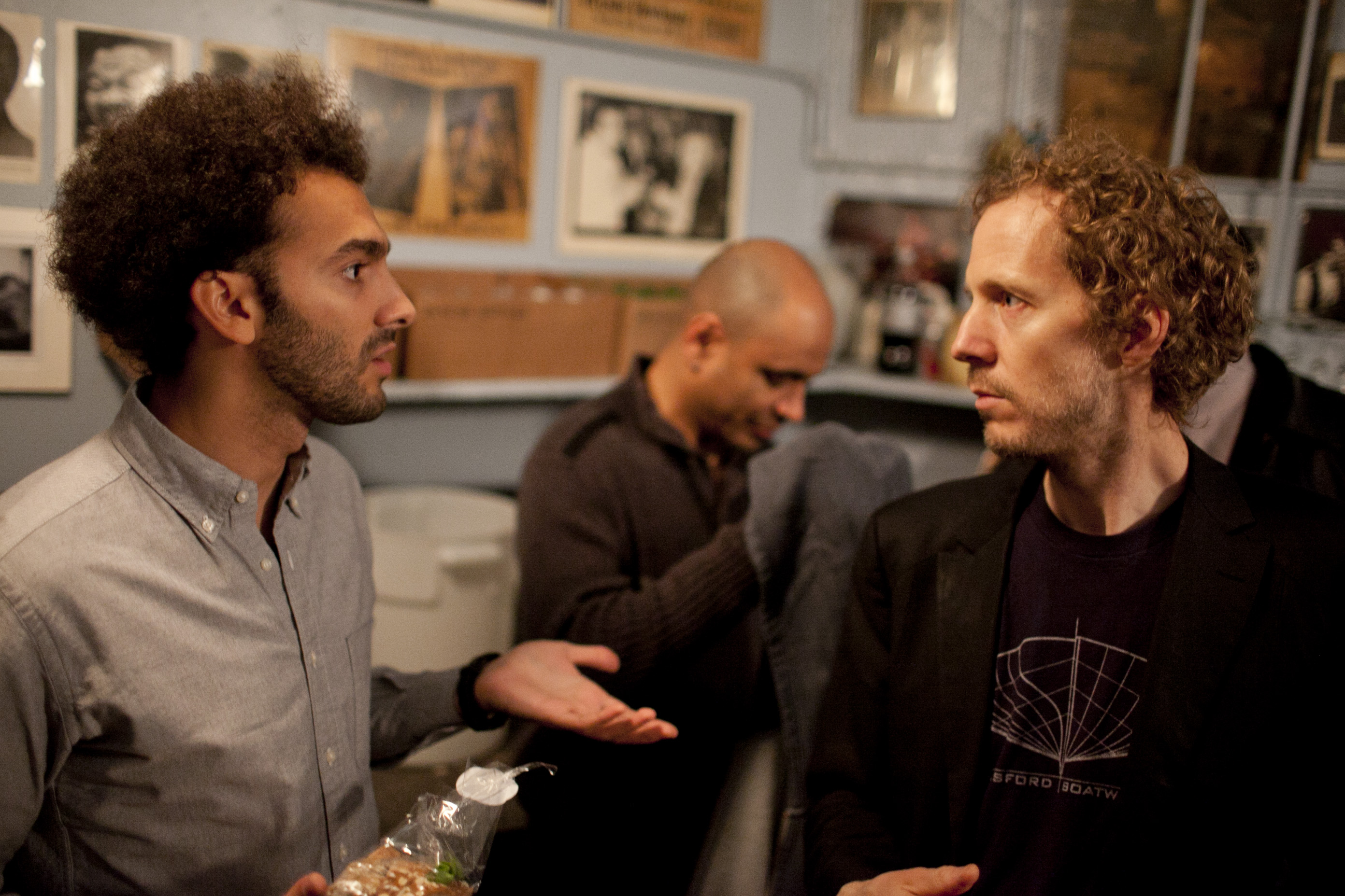 Virelles and Ben Street, backstage.