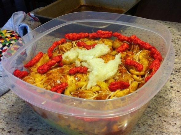 Look closely, and you can see Flamin' Hot Cheetos, Mashed Potatoes, and your dark, dark future.