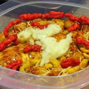 Look closely, and you can see Flamin' Hot Cheetos, Mashed Potatoes, and your dark, dark future.