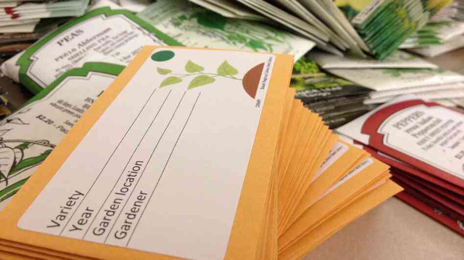 The seed library is a partnership between the Basalt Public Library and the Central Rocky Mountain Permaculture Institute. Seed packets encourage gardeners to write their names and take credit for their harvested seeds. The seed library is a partnership between the Basalt Public Library and the Central Rocky Mountain Permaculture Institute. Seed packets encourage gardeners to write their names and take credit for their harvested seeds.