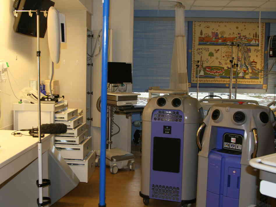 Disinfecting robots at Johns Hopkins Hospital in Baltimore spray rooms with toxic doses of hydrogen peroxide to kill dangerous drug-resistant bacteria.