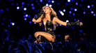Beyonce performs during the Super Bowl halftime show Sunday night. Beyonce performs during the Super Bowl halftime show Sunday night.