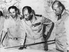 Egyptian President Anwar Sadat is flanked by senior military officers as he reviews maps of battlefield developments in the 1973 Arab-Israeli War. He's shown at army headquarters in Cairo on Oct. 15, 1973. Egypt and Syria attacked Israel, catching Israel and the CIA off-guard. Egyptian President Anwar Sadat is flanked by senior military officers as he reviews maps of battlefield developments in the 1973 Arab-Israeli War. He's shown at army headquarters in Cairo on Oct. 15, 1973. Egypt and Syria attacked Israel, catching Israel and the CIA off-guard.