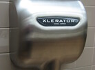 Excel's Xlerator hand dryer is more efficient than previous designs. Excel's Xlerator hand dryer is more efficient than previous designs.