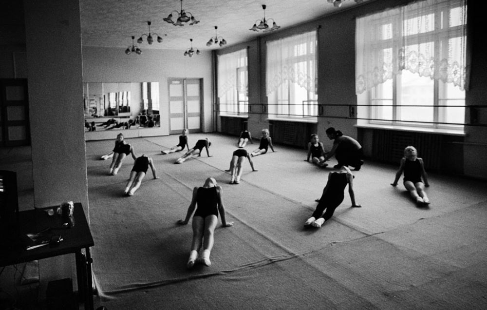 Ballet class in the cultural center of the city.