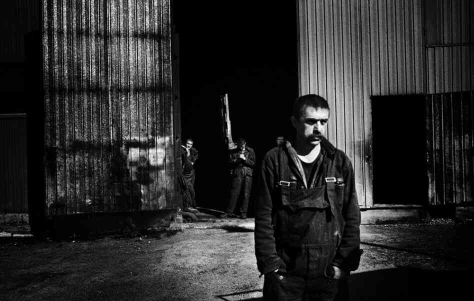 Mechanical worker outside Vorkuta.