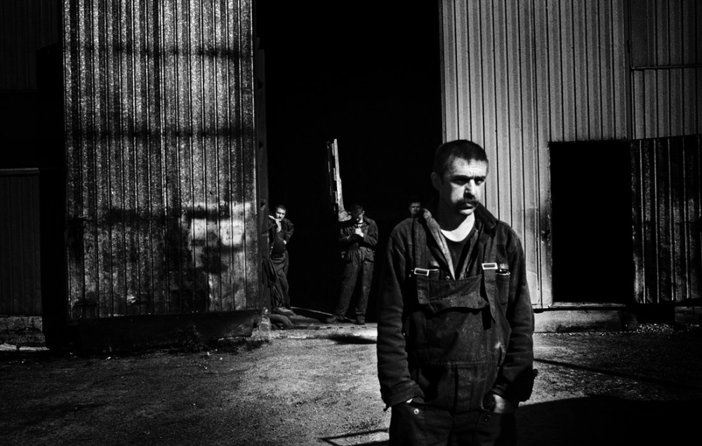 Mechanical worker outside Vorkuta.