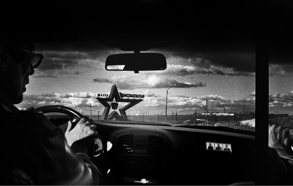 Alexander Yasnov, driving through what is known as Vorkuta ring road, which connects all the villages and coal mines surrounding the main capital.