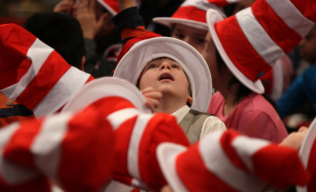 A sea of Seuss hats at an event at the Library of Congress in 2010.