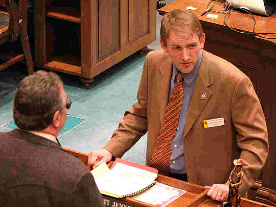 Chris Rothfuss is the Democratic leader of a caucus of four in Wyoming's state Senate. Chris Rothfuss is the Democratic leader of a caucus of four in Wyoming's state Senate.