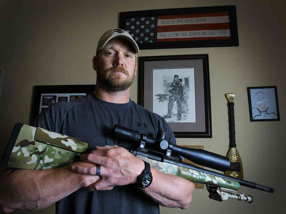 Chris Kyle, retired Navy SEAL and bestselling author of the book American Sniper: The Autobiography of the Most Lethal Sniper in U.S. Military History, in April 2012. He was killed Saturday.