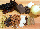 Mole is a complex sauce that marries chocolate with chilies, onion, garlic, spices, nuts and seeds and dried fruits. But it's just one of many ways to break chocolate out of the candy box. Mole is a complex sauce that marries chocolate with chilies, onion, garlic, spices, nuts and seeds and dried fruits. But it's just one of many ways to break chocolate out of the candy box.