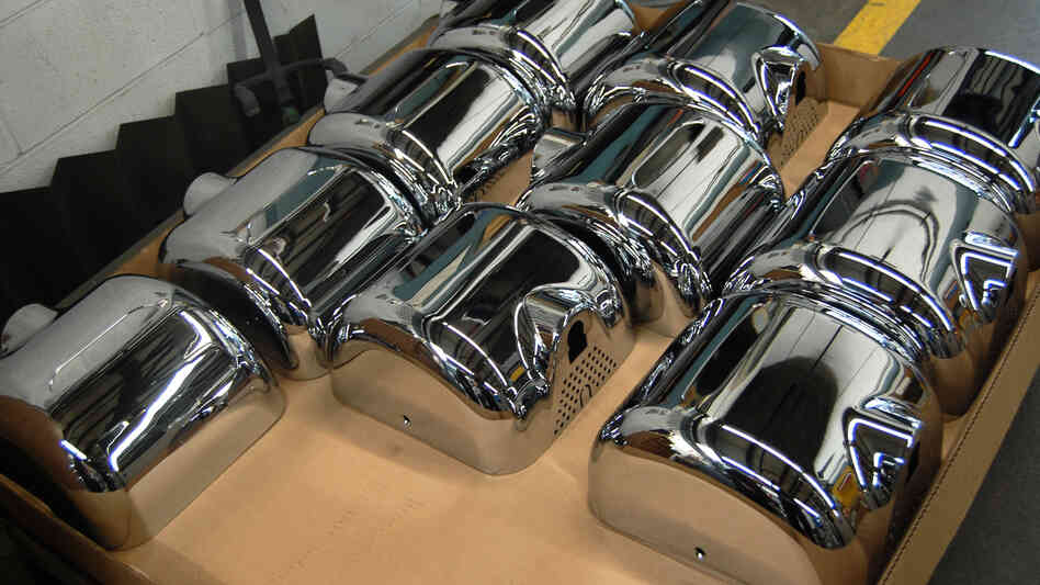 The Xlerator hand dryer is made almost entirely of American components and assembled in Massachusetts. But the company's owner says it's simply not cost-effective to use an American-made motor.
