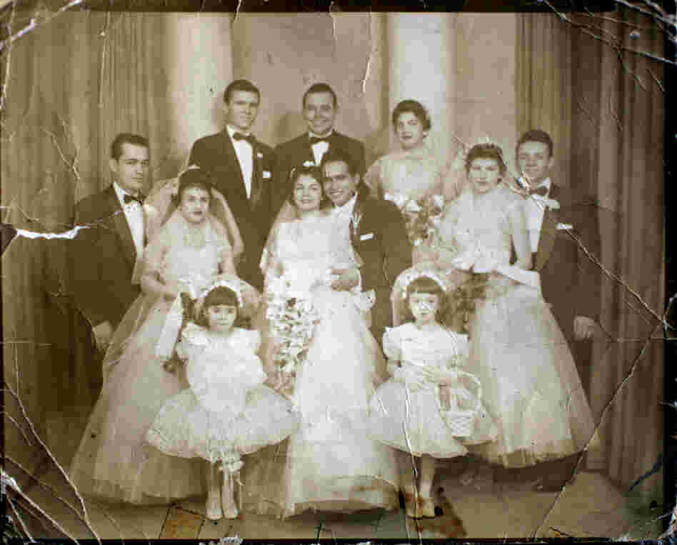 Camacho and Juan Bonet are seen on their wedding day. Her family has deep roots in Puerto Rico. She says she doesn't want to leave, but may eventually have to join her daughter in Central Florida.