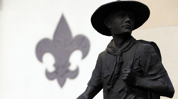 A statue outside the National Scouting Museum in Irving, Texas. (Getty Images)