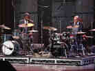 Marcus Gilmore (left) and Roy Haynes perform together in Washington, D.C., in 2009. Haynes' daughter is Gilmore's mother.