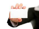 Blank business card.