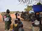 Malian soldiers patrol in Diabaly, Mali on Jan. 22, 2013. Dialaby was one of the places referred to as a "village" on NPR. Malian soldiers patrol in Diabaly, Mali on Jan. 22, 2013. Dialaby was one of the places referred to as a "village" on NPR.