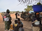 Malian soldiers patrol in Diabaly, Mali on Jan. 22, 2013. Dialaby was one of the places referred to as a "village" on NPR. Malian soldiers patrol in Diabaly, Mali on Jan. 22, 2013. Dialaby was one of the places referred to as a "village" on NPR.