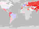 The Future Orientation index shows a strong correlation between Internet activity and its gross domestic product. Countries in blue are deemed forward-looking.