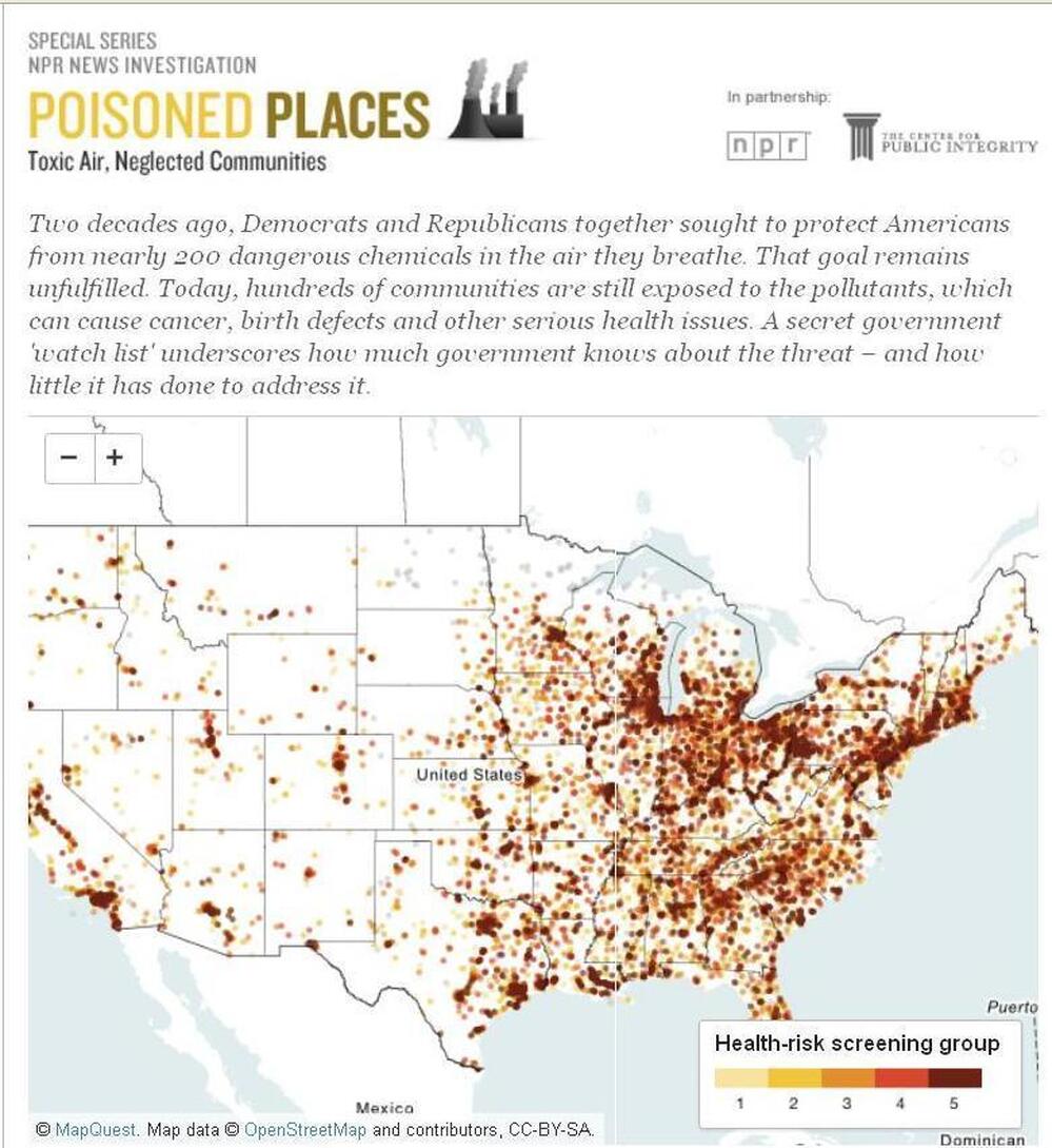 "Poisoned Places," an NPR/Center for Public Integrity investigation.